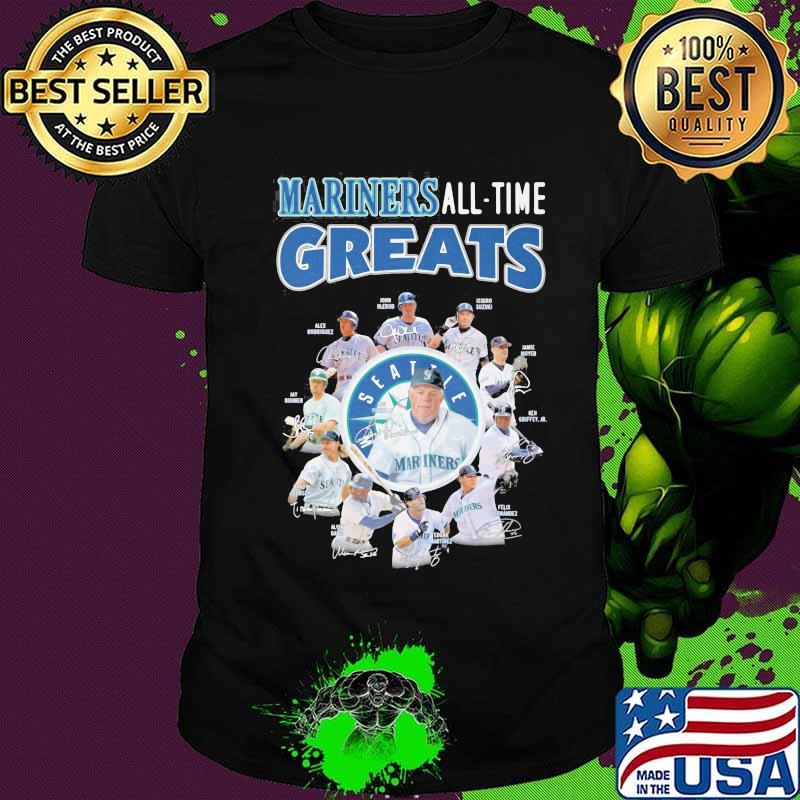 Seattle mariners baseball all time greats signatures shirt