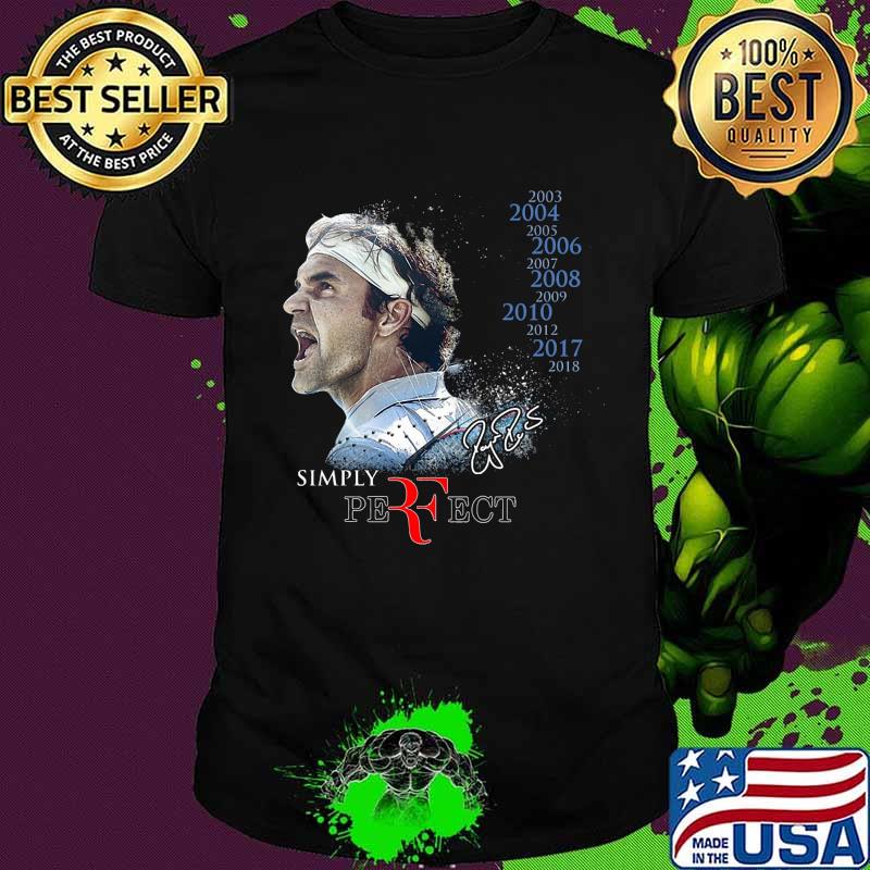 Simply perfect badminton player signature shirt