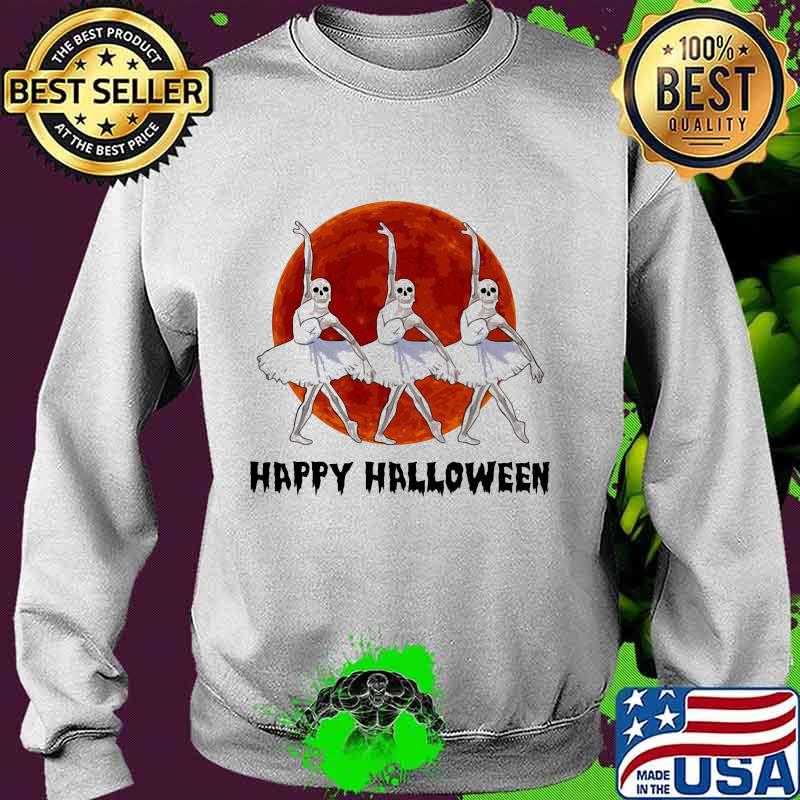 Skeleton ballet dancers happy halloween sunset s Sweater Skeleton ballet dancers happy halloween sunset s Sweater