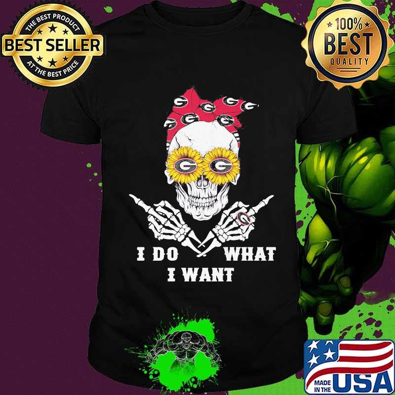 Skeleton green bay packers i do what i want sunflower shirt Skeleton green bay packers i do what i want sunflower shirt
