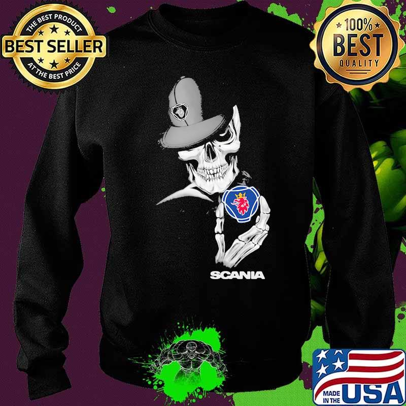 Skeleton holding scania logo s Sweater Skeleton holding scania logo s Sweater