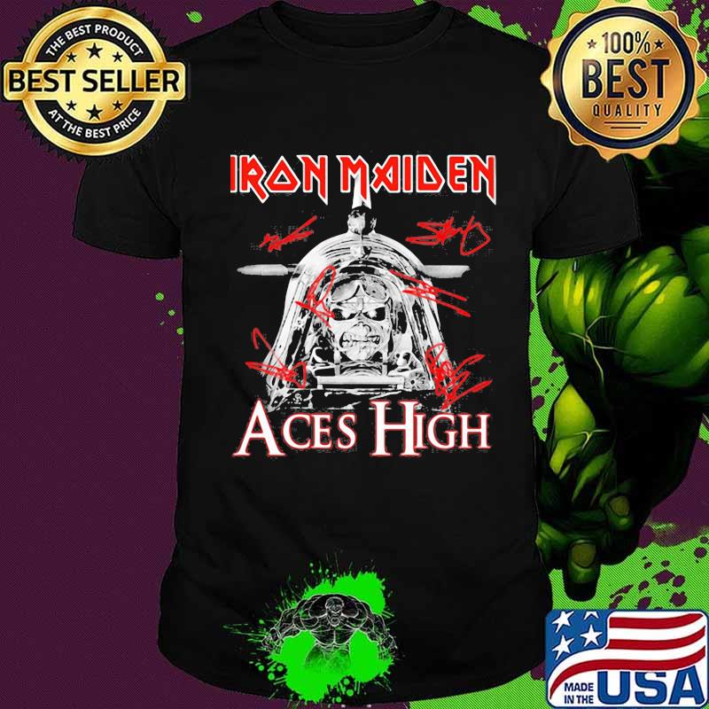Skeleton iron maiden aces high shirt