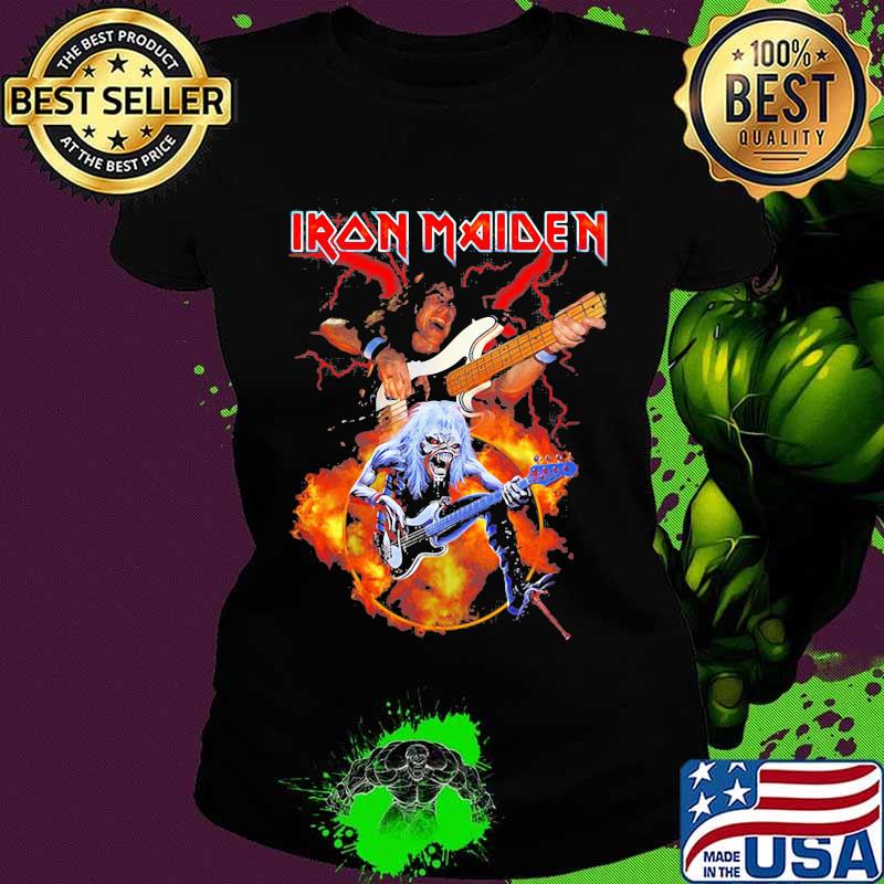 Skeleton iron maiden band guitar s Ladies tee Skeleton iron maiden band guitar s Ladies tee