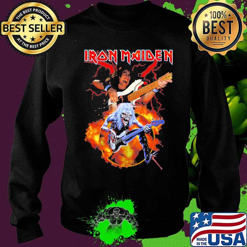 Skeleton iron maiden band guitar s Sweater Skeleton iron maiden band guitar s Sweater