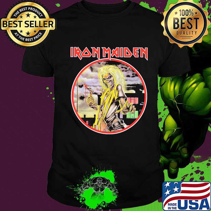 Skeleton iron maiden band shirt