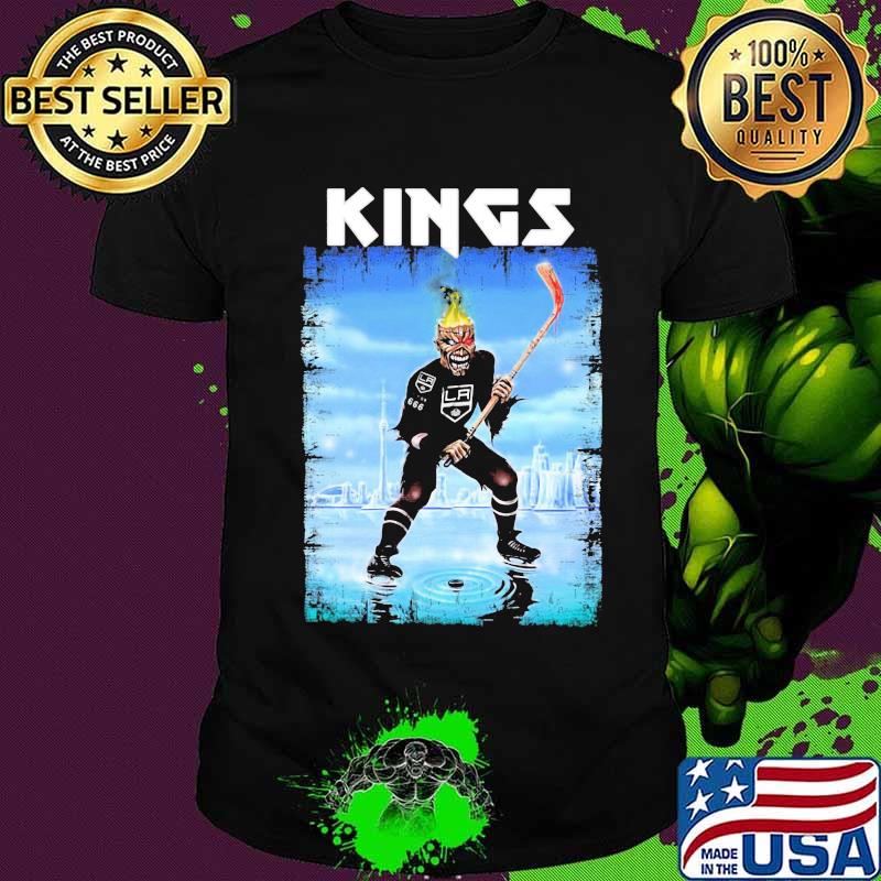 Skeleton los angeles kings player hockey snow shirt