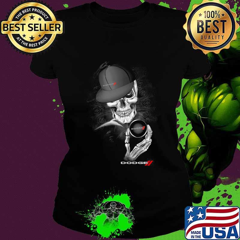 Skeleton skull dodge logo s Ladies tee Skeleton skull dodge logo s Ladies tee