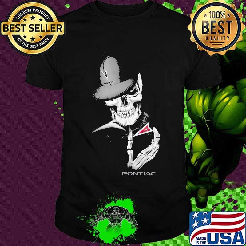 Skeleton skull pontiac logo shirt