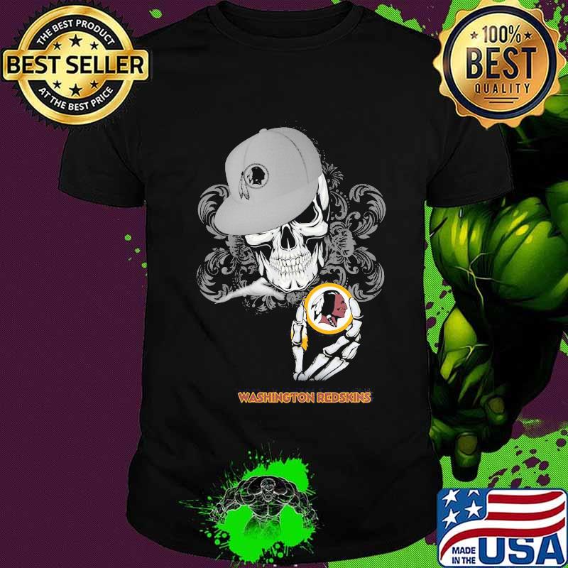 Skeleton skull washington redskins shirt