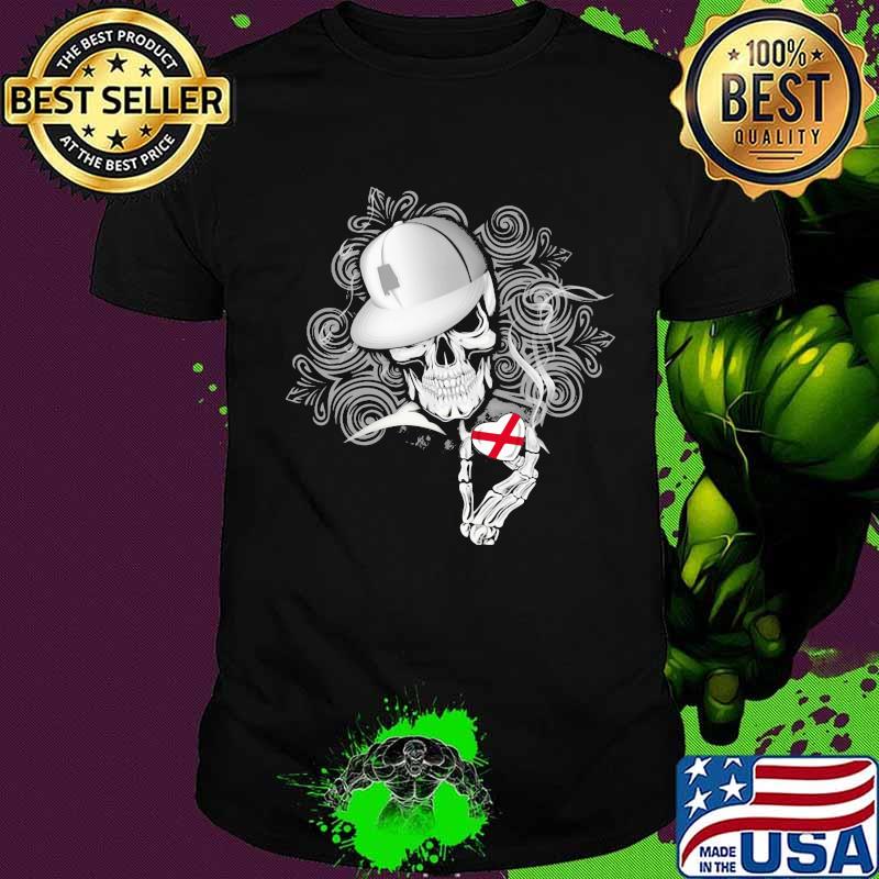 Skeleton smoking and holding heart shirt