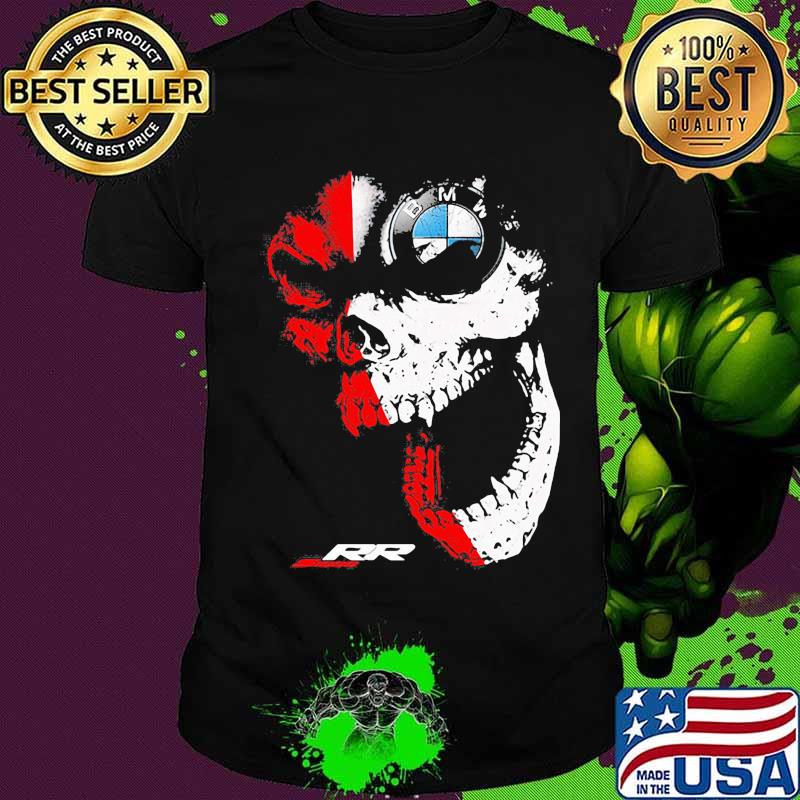 Skull bmw car rr shave logo shirt