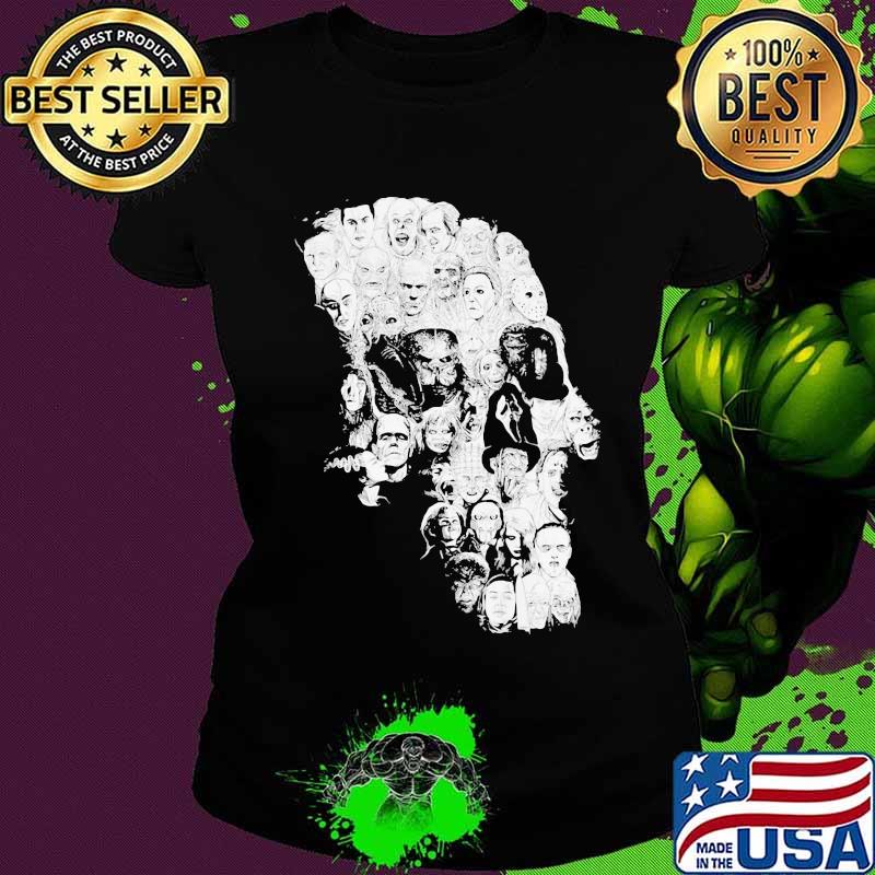 Skull halloween horror characters s Ladies tee Skull halloween horror characters s Ladies tee