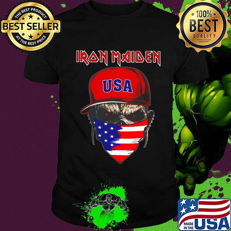 Skull iron maiden usa flag independence day shirt Skull iron maiden usa flag independence day shirt