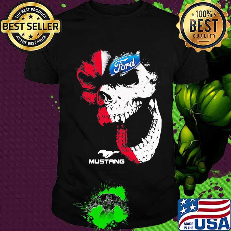 Skull mustang ford logo shirt