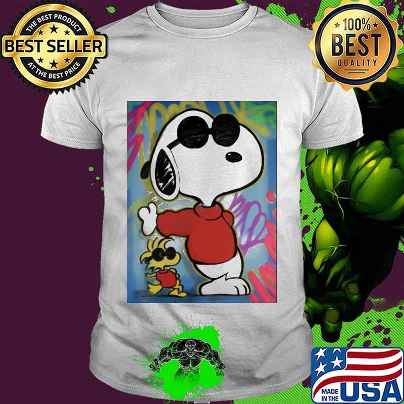 snoopy and woodstock art shirt