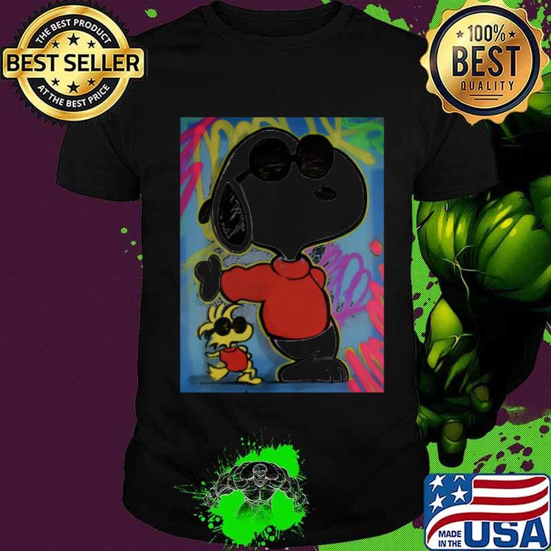 snoopy and woodstock art shirt