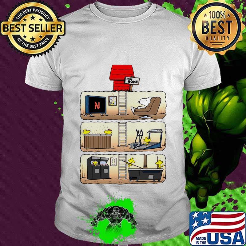 Snoopy and woodstock stay home shirt