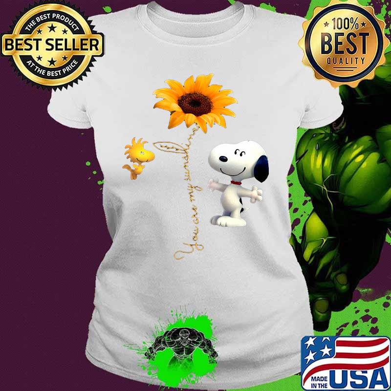 Snoopy and woodstock sunflower you are my sunshine s Ladies tee Snoopy and woodstock sunflower you are my sunshine s Ladies tee