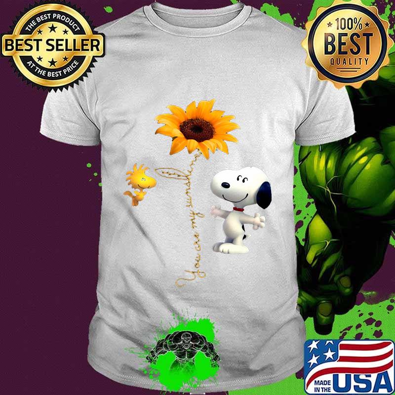 Snoopy and woodstock sunflower you are my sunshine shirt Snoopy and woodstock sunflower you are my sunshine shirt