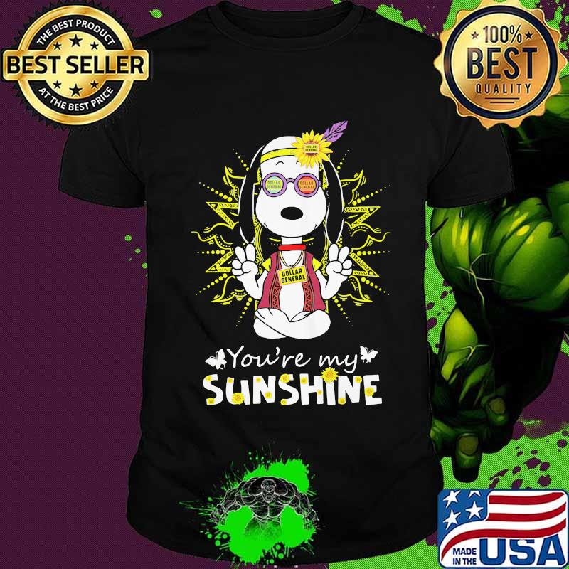 Snoopy dollar general you are my sunshine sunflower shirt