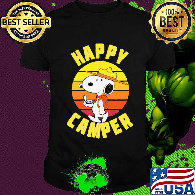 Snoopy happy camper vintage retro shirt
