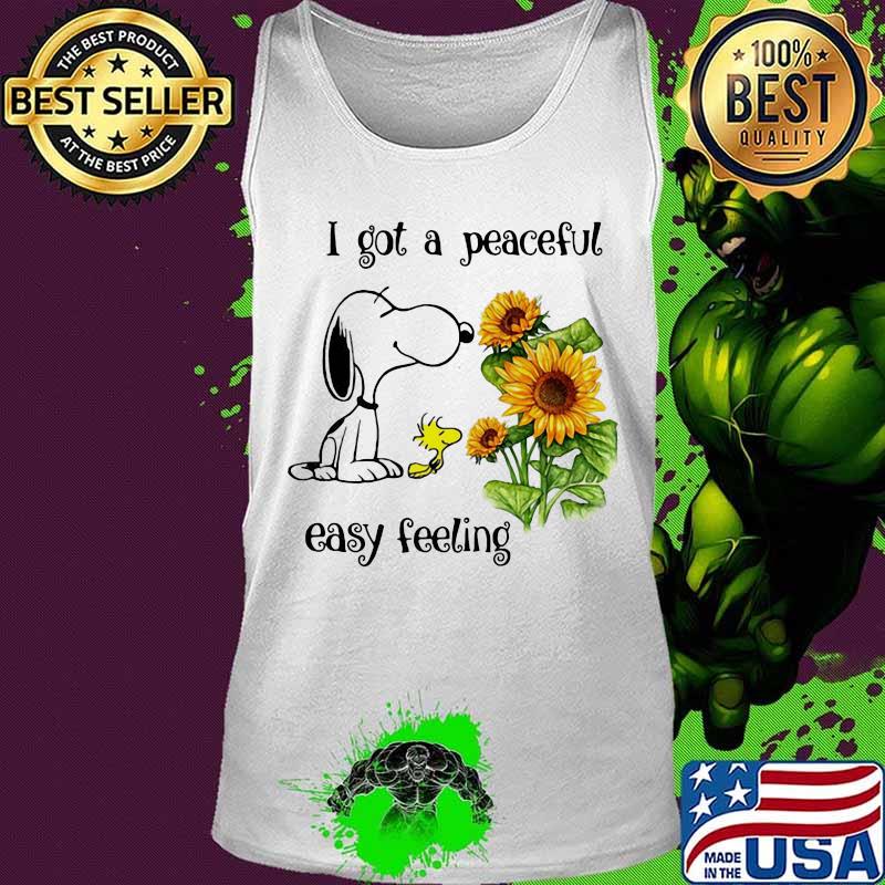 Snoopy i got a peaceful easy feeling sunflowers s Tank top Snoopy i got a peaceful easy feeling sunflowers s Tank top