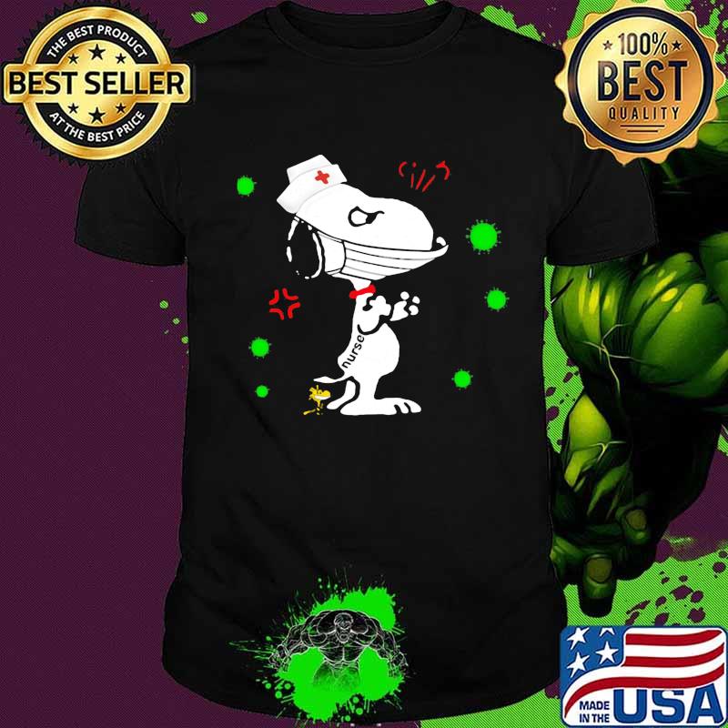 Snoopy nurse mask covid-19 shirt