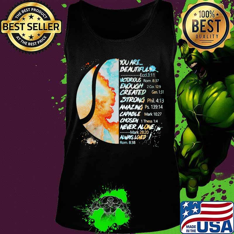 Softball you are beautiful victory enough created strong amazing capable chosen never alone always loned s Tank top Softball you are beautiful victory enough created strong amazing capable chosen never alone always loned s Tank top