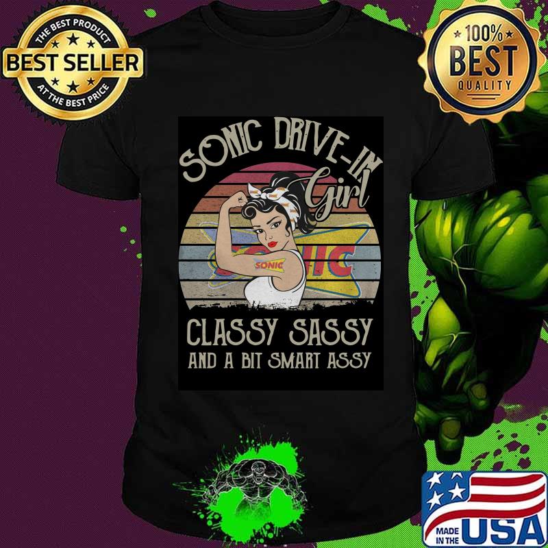 Sonic drive-in girl classy sassy and a bit smart assy vintage retro shirt