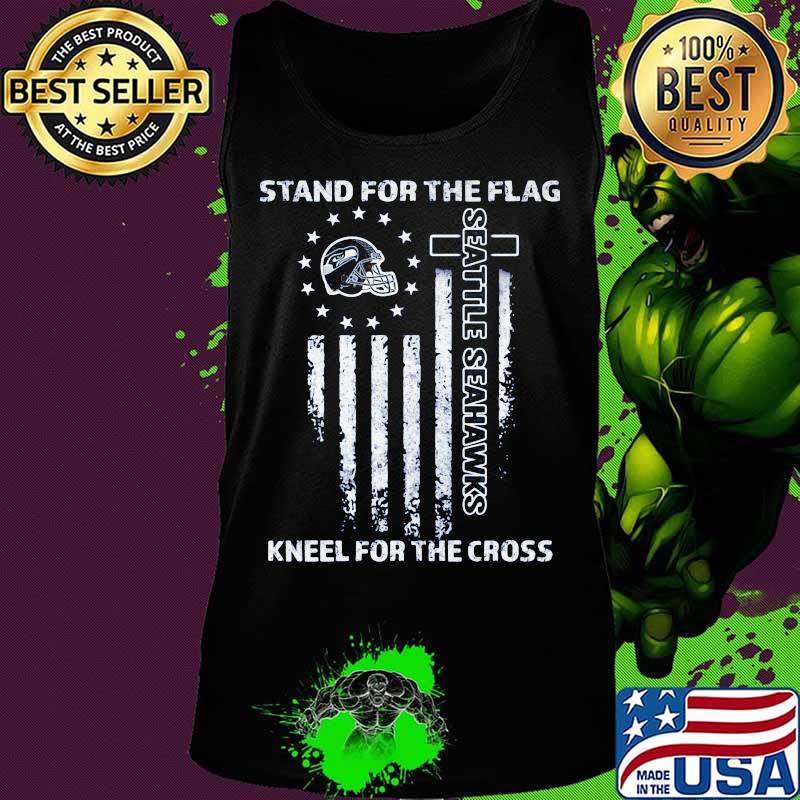 Stand for the flag kneel for the cross seattle seahawks american flag independence day s Tank top Stand for the flag kneel for the cross seattle seahawks american flag independence day s Tank top