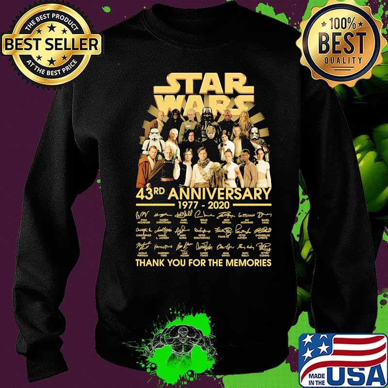 Star wars 43rd anniversary 1977 2020 thank you for the memories signatures s Sweater Star wars 43rd anniversary 1977 2020 thank you for the memories signatures s Sweater