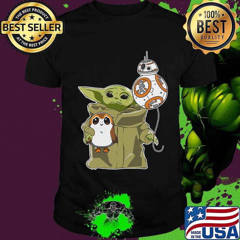 Star wars baby yoda bb8 and wampa shirt