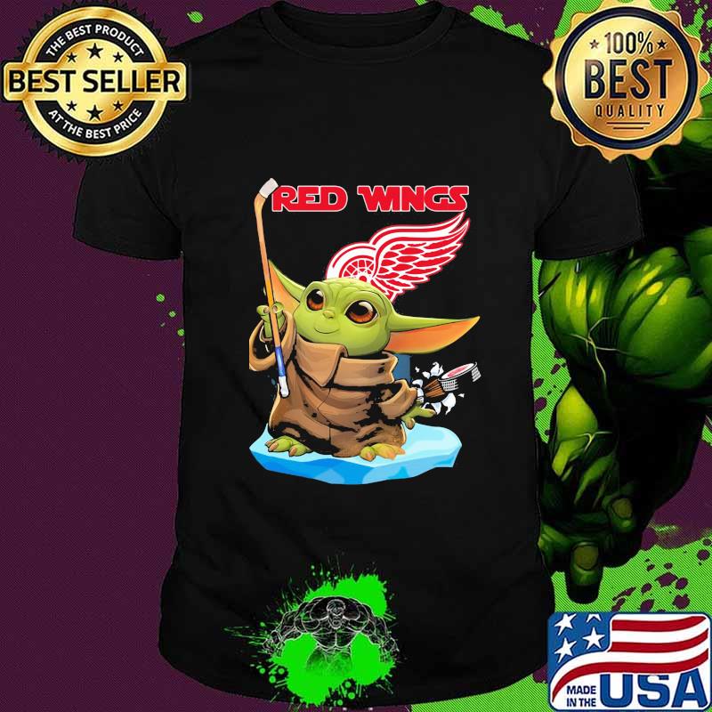Star wars baby yoda detroit red wings shirt