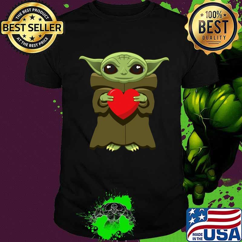 Star wars baby yoda hug heart shirt Star wars baby yoda hug heart shirt