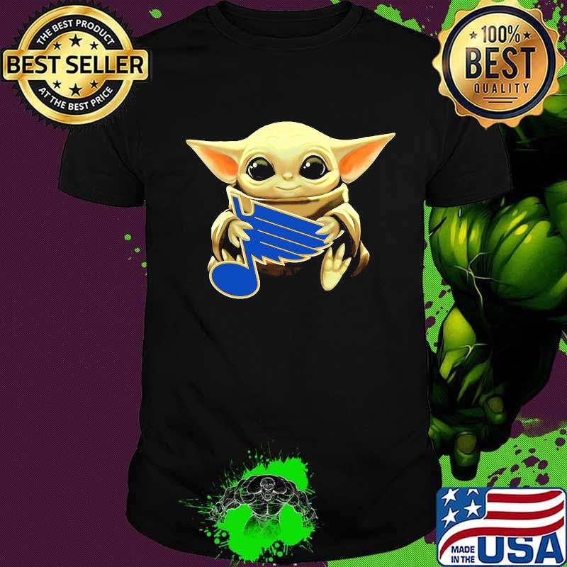 Star wars baby yoda hug st. louis blues shirt