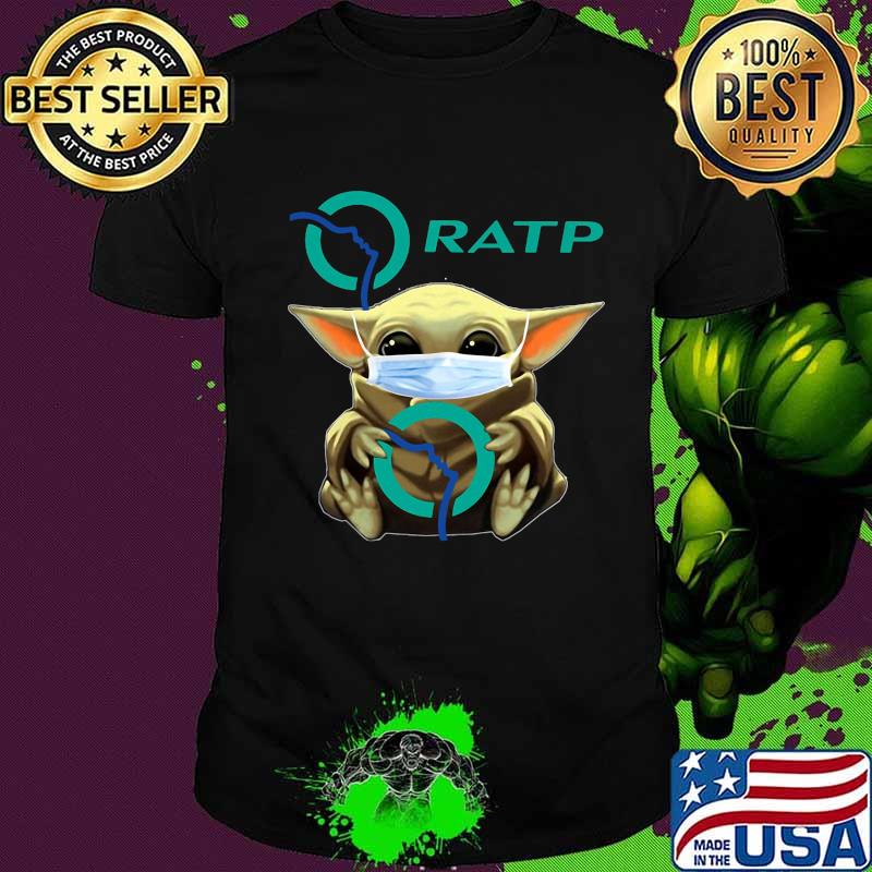 Star wars baby yoda mask hug ratp shirt