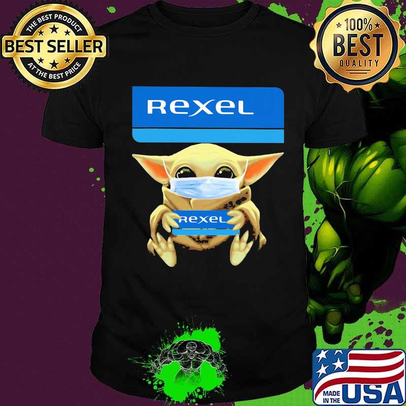 Star wars baby yoda mask hug rexel shirt