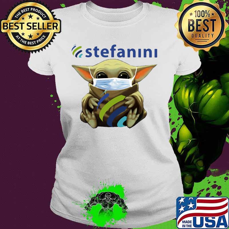 Star wars baby yoda mask hug stefanini s Ladies tee Star wars baby yoda mask hug stefanini s Ladies tee