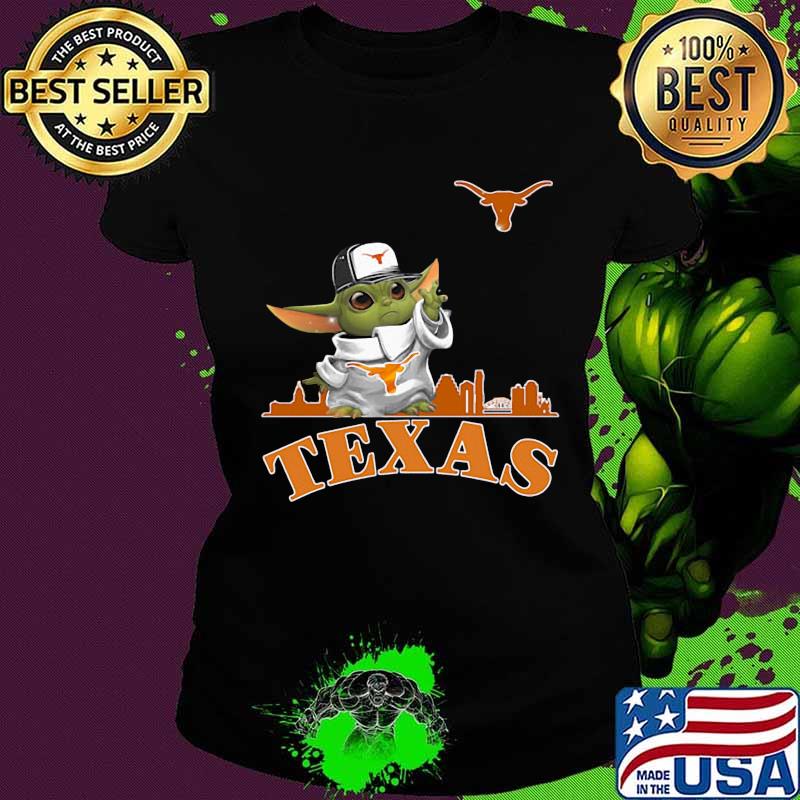 Star wars baby yoda texas longhorn s Ladies tee Star wars baby yoda texas longhorn s Ladies tee