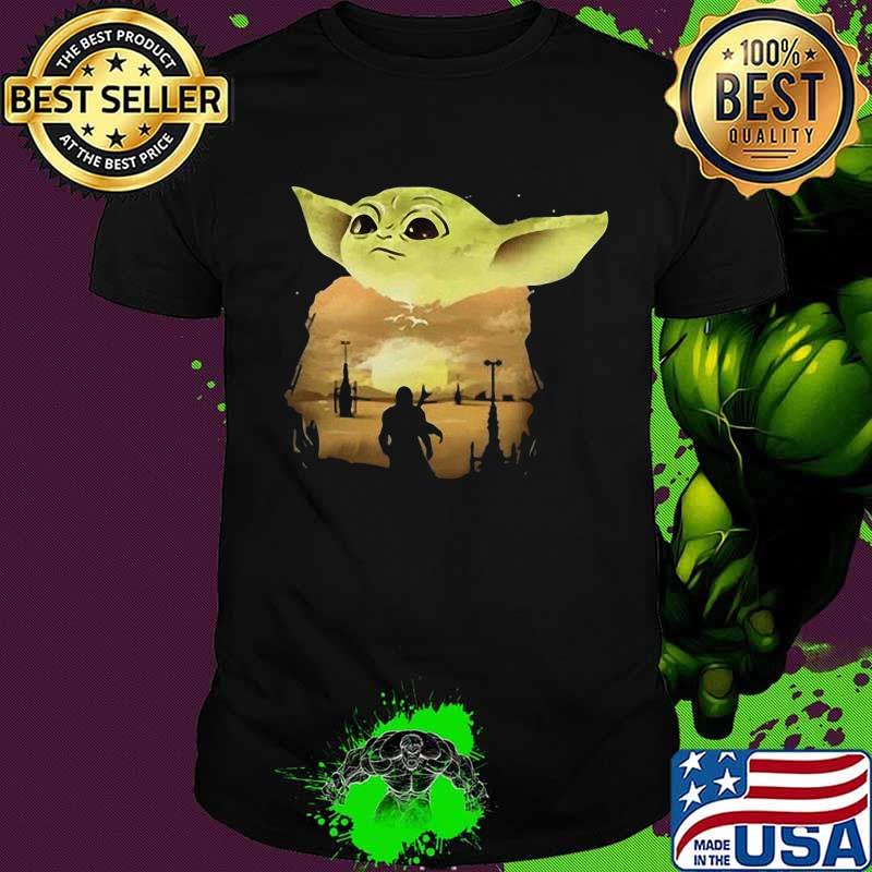 Star wars darth vader and baby yoda shirt