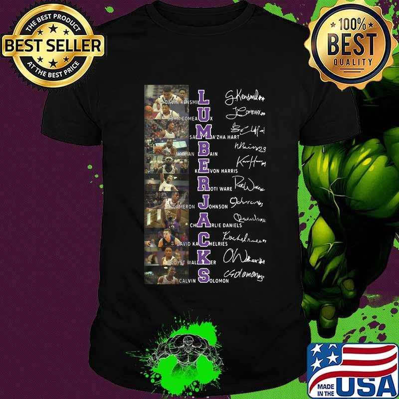 Stephen f. austin lumberjacks basketball players signatures shirt