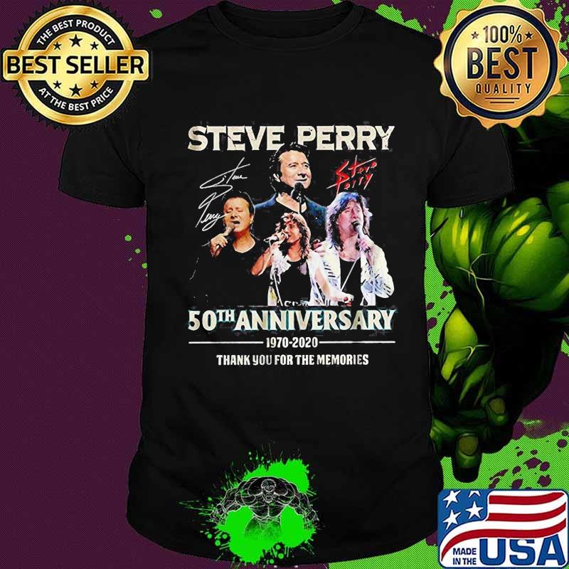 Steve perry 50th anniversary 1970 2020 thank you for the memories signatures shirt