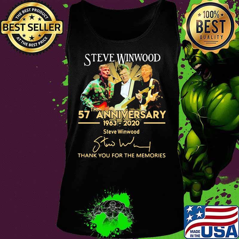 Steve winwood 57th anniversary 1963 2020 thank you for the memories signatures s Tank top Steve winwood 57th anniversary 1963 2020 thank you for the memories signatures s Tank top