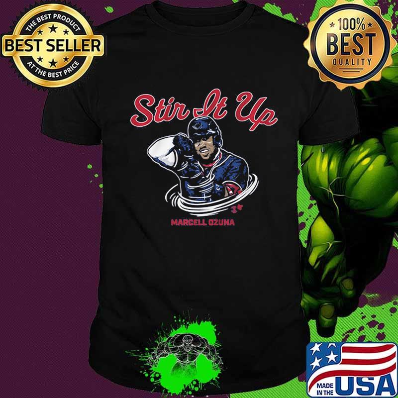 Stir it up marcell ozuna atlanta braves baseball shirt