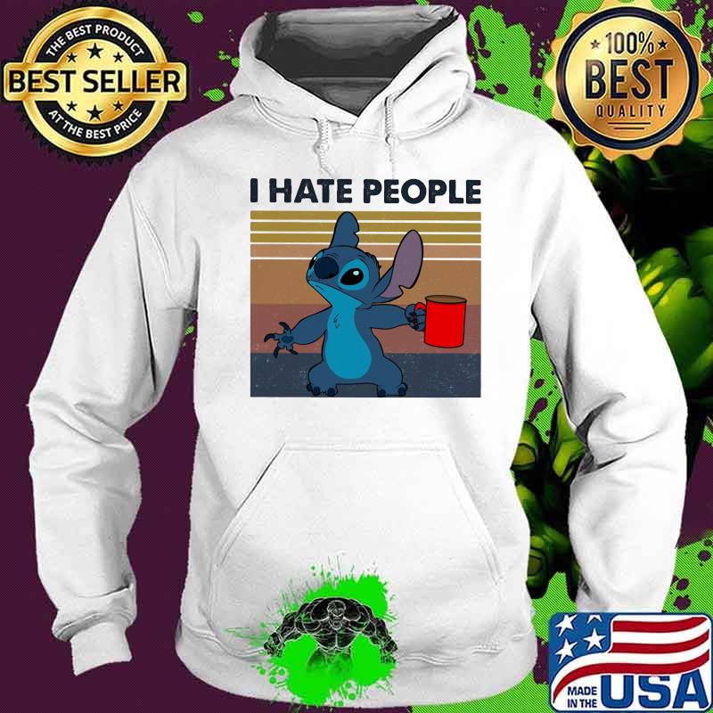 Stitch i hate people vintage retro s Hoodie Stitch i hate people vintage retro s Hoodie
