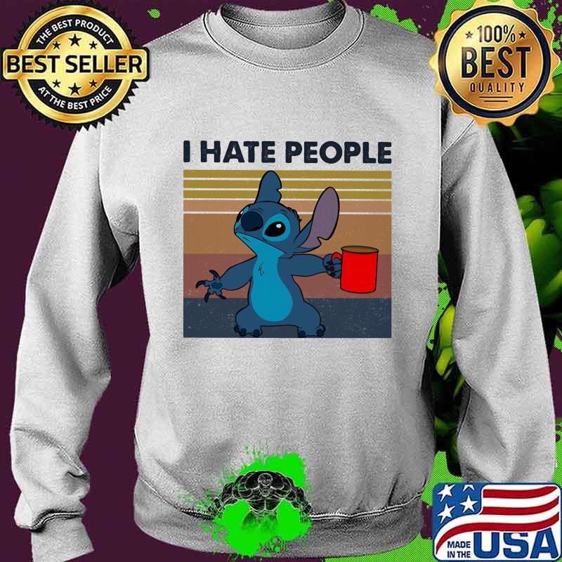 Stitch i hate people vintage retro s Sweater Stitch i hate people vintage retro s Sweater