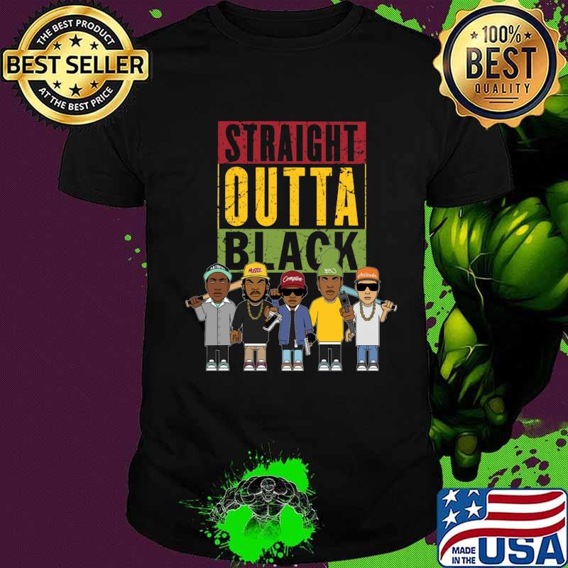 Straight outta black rapper shirt
