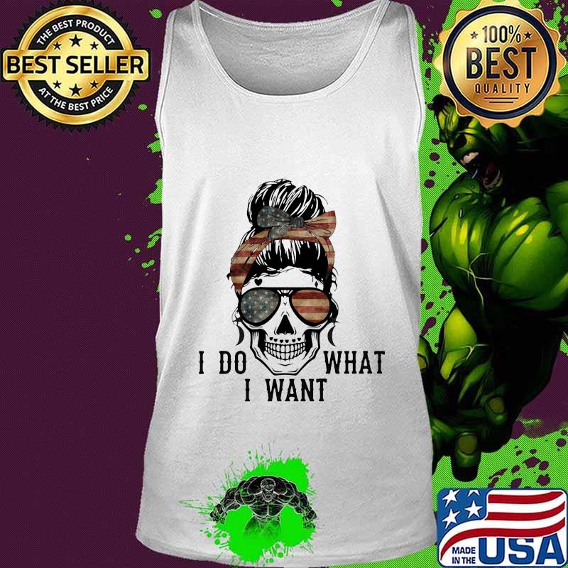 Sugar skull girl i do what i want american flag independence day s Tank top Sugar skull girl i do what i want american flag independence day s Tank top