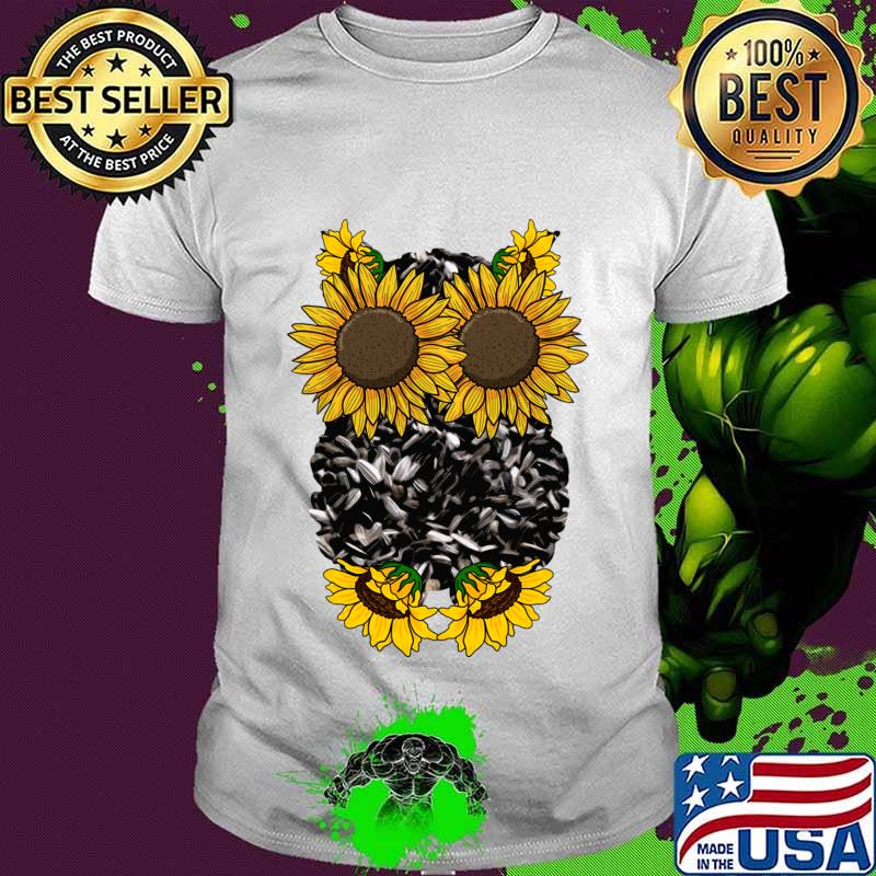 Sunflower Owl Cute Nocturnal Animal Floral Bird Lover Gift Pullover shirt