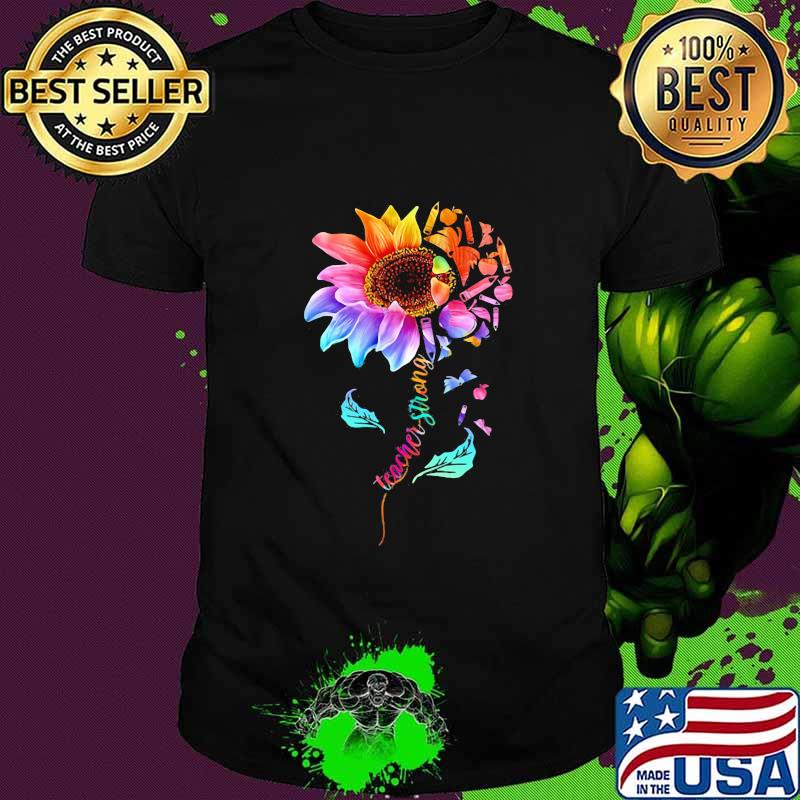 Sunflower teacher strong apple pencil shirt